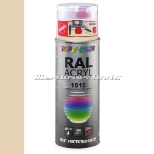 Acryl lak RAL1015 Ivoorwit hoogglans in 400ml spuitbus -Duplicolor