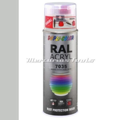 Acryl lak RAL7035 Lichtgrijs hoogglans in 400ml spuitbus -Duplicolor