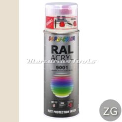 Acryl lak RAL9001 Cremewit zijdeglans in 400ml spuitbus -Duplicolor