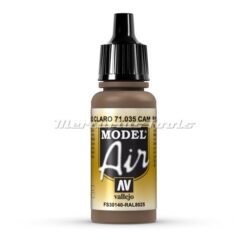 Airbrush verf Camouflage Light Brown 71035 acryl 17ml -Vallejo Model Air