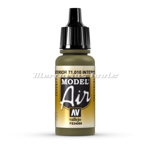 Airbrush verf Interior Green 71010 acryl 17ml -Vallejo Model Air