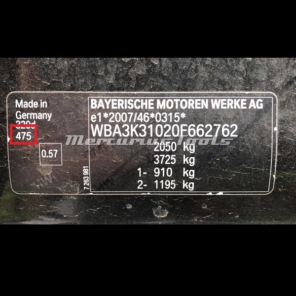 BMW 3 serie F31 kleurcode 475 Black Saphire Metallic 2014 - Mercurius Tools