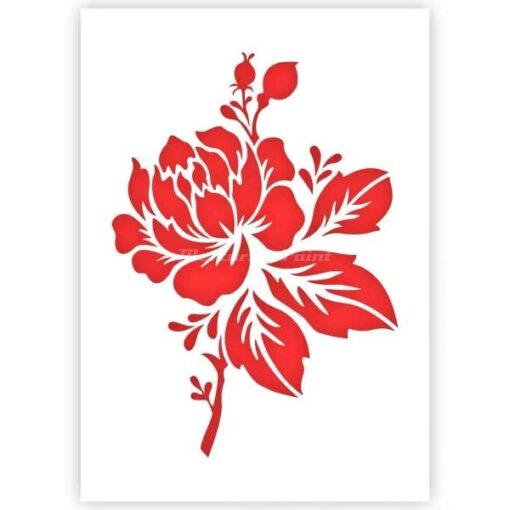 Bloemen 2 A4 stencil 350x230mm QBIX
