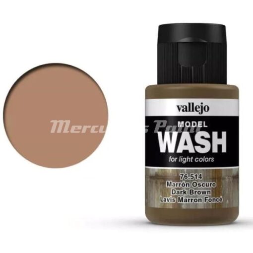 Dark Brown 76514 Model Wash donkerbruin 35ml Vallejo modelbouwverf