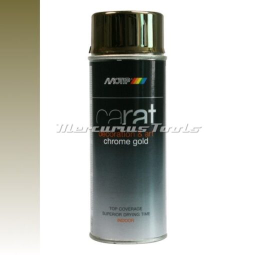 Deco Art lak goud Chrome Gold in 400ml spuitbus -Motip Carat