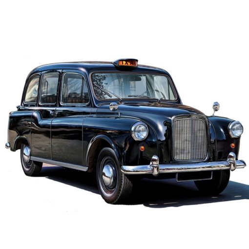 Engelse Taxi autolak spuitbus op kleur gemengd