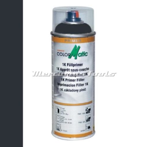 Filler en primer sneldrogend zwart 1k 400ml spuitbus -Colormatic