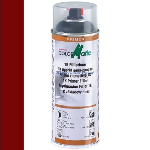 Filler en primer sneldrogend grondverf rood 1k 400ml spuitbus -Colormatic HG8