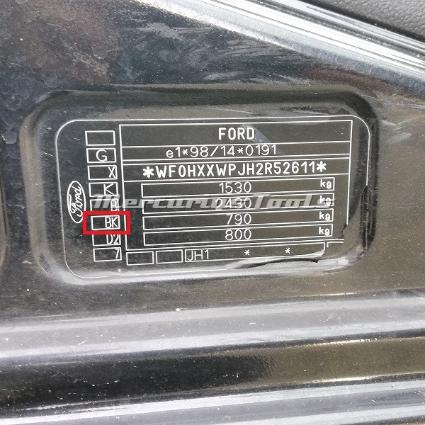 Ford Fiesta kleurcode BK Panther Black 2003 - Mercurius Tools