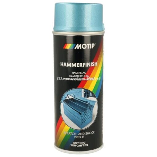 Hamerslag lak blauw in spuitbus 400ml Motip 04011