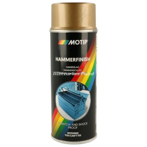 Hamerslag lak goud in spuitbus 400ml Motip 04015