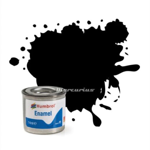 Humbrol Black Matt nr 33 modelbouw verf enamel in potje 14ml