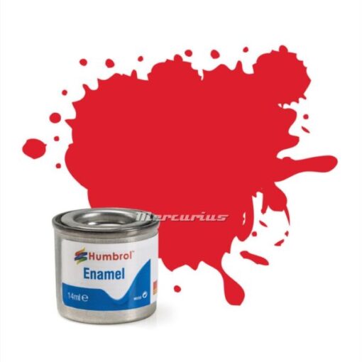 Humbrol Bright Red Gloss nr 19 modelbouw verf enamel in potje 14ml