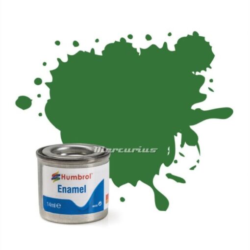 Humbrol Mid Green Satin nr 131 modelbouw verf enamel in potje 14ml