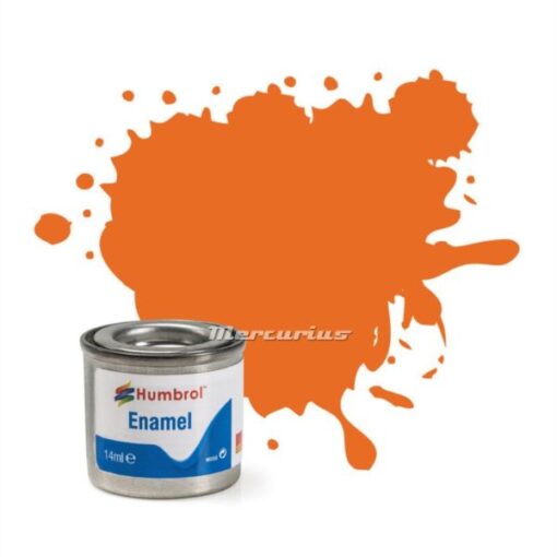 Humbrol Orange Gloss nr 18 modelbouw verf enamel in potje 14ml
