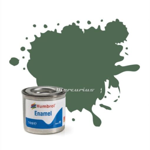 Humbrol Uniform Green Matt nr 76 modelbouw verf enamel in potje 14ml