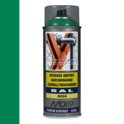 Industrial lak RAL6024 verkeers groen hoogglans 400ml -Motip 07120