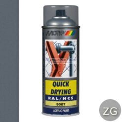Industrial lak RAL9007 grijs aluminium metallic 400ml -Motip 07216