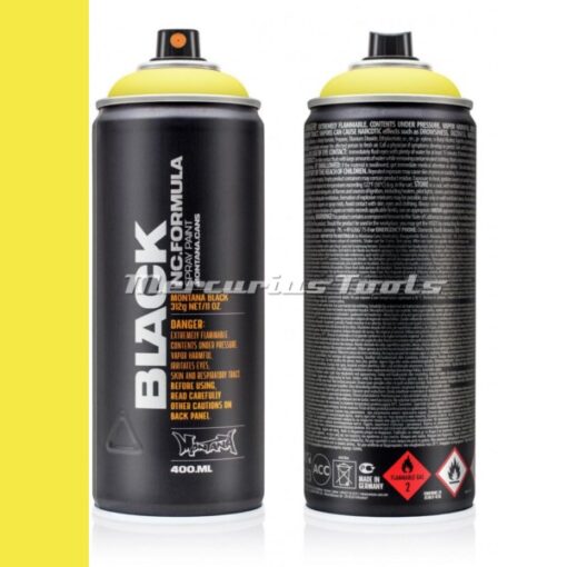 Infra Yellow BLK IN1000 lak in spuitbus 400ml -Montana Black