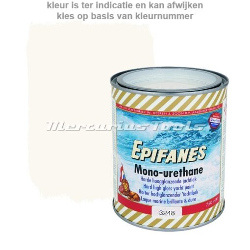 Jachtlak mono urethane hooglans wit 3248 in 750ml blik -Epifanes