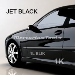 Jet Black 1K autolak in 1 liter blik