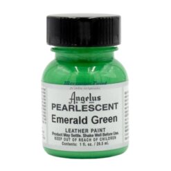 Leerverf groen parelmoer 29.5ml potje Pearlescent Emerald Green -Angelus