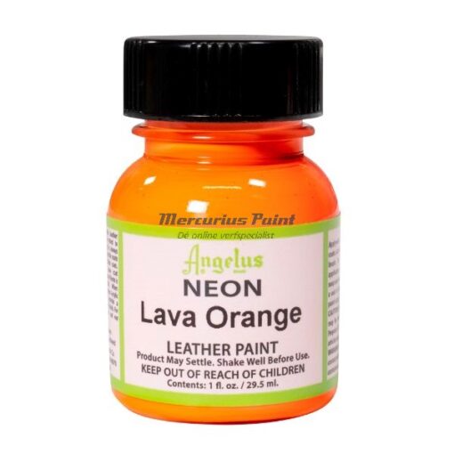 Leerverf oranje 29.5ml potje Lava Orange -Angelus