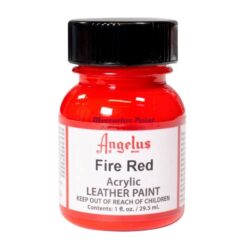 Leerverf rood 29.5ml potje Fire red -Angelus