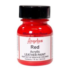 Leerverf rood 29.5ml potje Red -Angelus