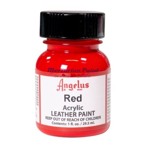 Leerverf rood 29.5ml potje Red -Angelus