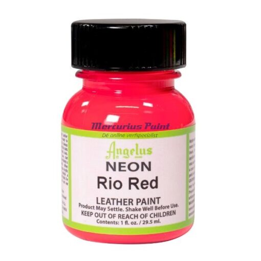 Leerverf rood 29.5ml potje Rio Red -Angelus