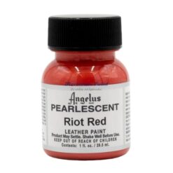 Leerverf rood parelmoer 29.5ml potje Pearlescent Riot Red -Angelus