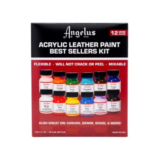 Leerverf set acryl 12x 29.5ml Bestsellers kit Angelus
