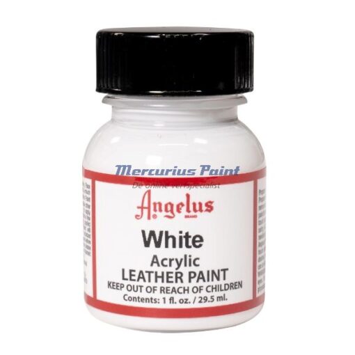 Leerverf wit 29.5ml potje White -Angelus