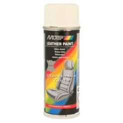 Leerverf wit RAL9010 Motip Leather spray in spuitbus 200ml 04235