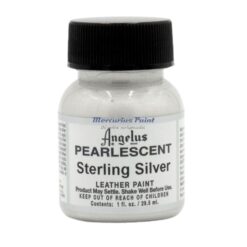 Leerverf zilver parelmoer 29.5ml potje Pearlescent Sterling Silver -Angelus