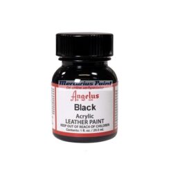 Leerverf zwart in potje 29,5ML black -Angelus