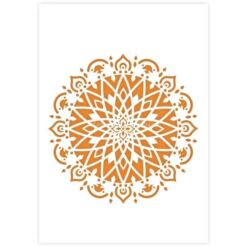 Mandala 6 A4 stencil 350x230mm QBIX