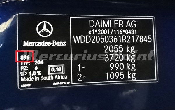 Mercedes 180d 2016 kleurcode sticker autolak kleur achterhalen Mercurius Paint