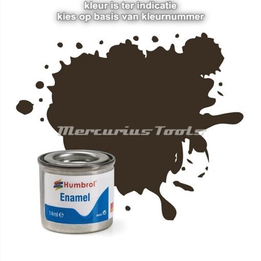 Modelbouw verf Service Brown hoogglans Nr 10 14ml -Humbrol enamel