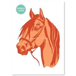 Paard A3 2-laag stencil 297x420mm QBIX