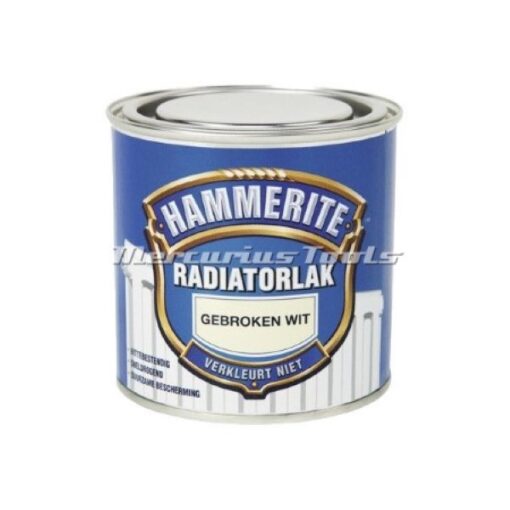 Radiator lak hittebestendig gebroken wit in 250ml blik -Hammerrite