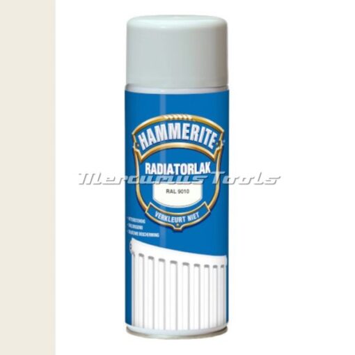 Radiator lak hittebestendig wit RAL9010 400ml spuitbus -Hammerite