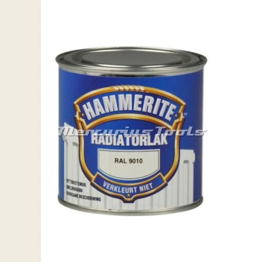 Radiator lak hittebestendig wit RAL9010 in 250ml blik -Hammerrite
