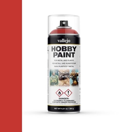 Scarlet Red 28016 Vallejo Hobby paint spuitbus primer