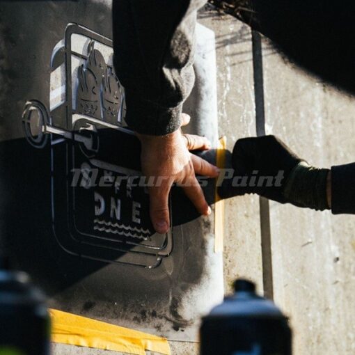 Stencil spray Montana toepassingsfoto 2 Mercurius Paint