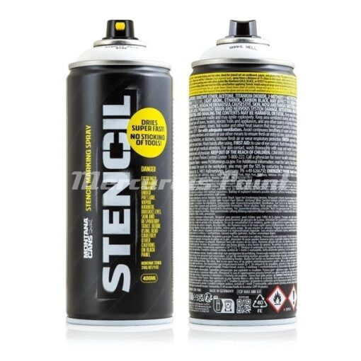 Stencil spray white wit 9100 400ml Montana