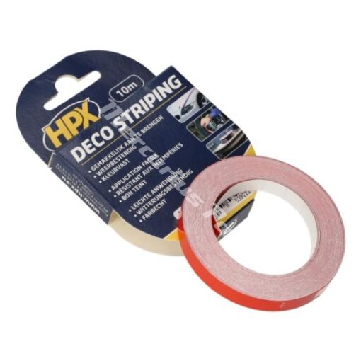 Striping tape 9mm rood op 10m HPX LB39AK