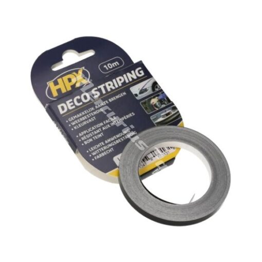 Striping tape 9mm zwart op 10m HPX LB39AR