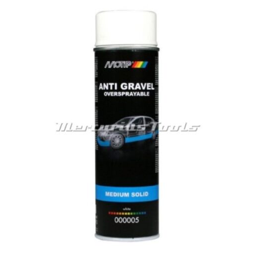 Undercoating anti steenslag wit overspuitbaar 500ml spuitbus -Motip 000005
